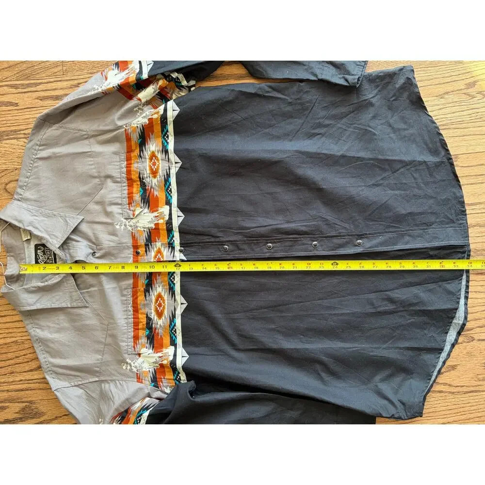 Roper Vintage Wear Snap Up Front  Rodeo Design Made in the USA Sz XXL - Picture 11 of 14